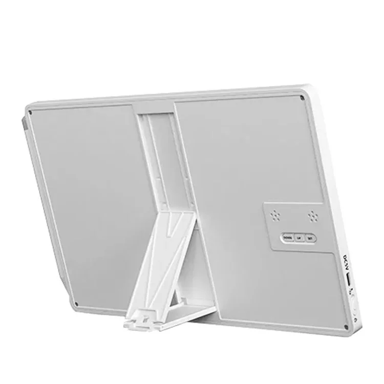 10-Inch LCD Writing Tablet Doodle Board Electronic Desktop Calendar Clock Reminder Office Memo Board with Week / Date / Year / Humidity / Temperature Display Function