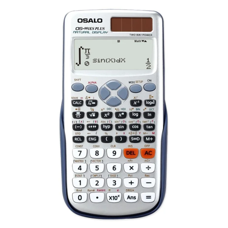OSALO OS-OSALO 991ES PLUS Scientific Calculator Solar Energy 417 Functions 2 Line 10+2 Digits Student Calculator