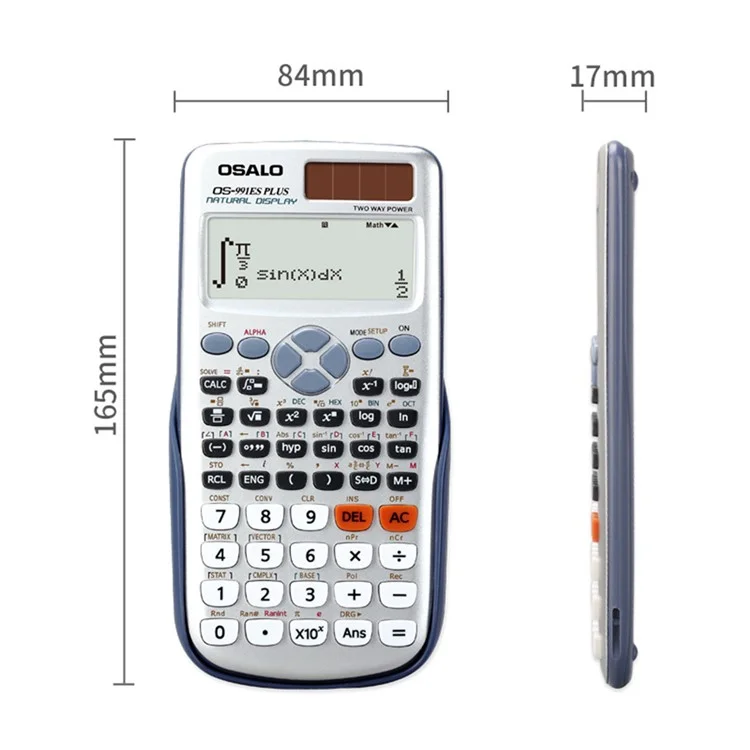 OSALO OS-OSALO 991ES PLUS Scientific Calculator Solar Energy 417 Functions 2 Line 10+2 Digits Student Calculator