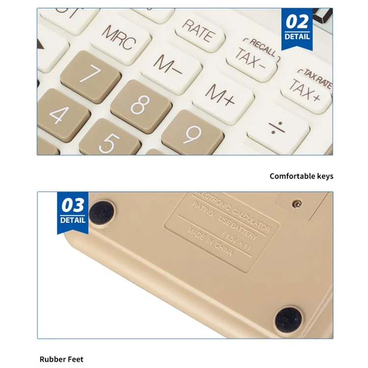 OSALO OS-130T Solar Power Large Screen ABS Desktop Calculator 12 Digit Financial Accounting Calculator - Green