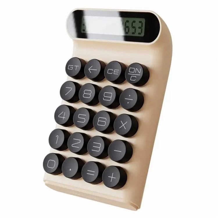LOCOCK JS01 Mechanical Calculator Anti-Skid 10-Digit LCD Display Calculator for Office - Beige