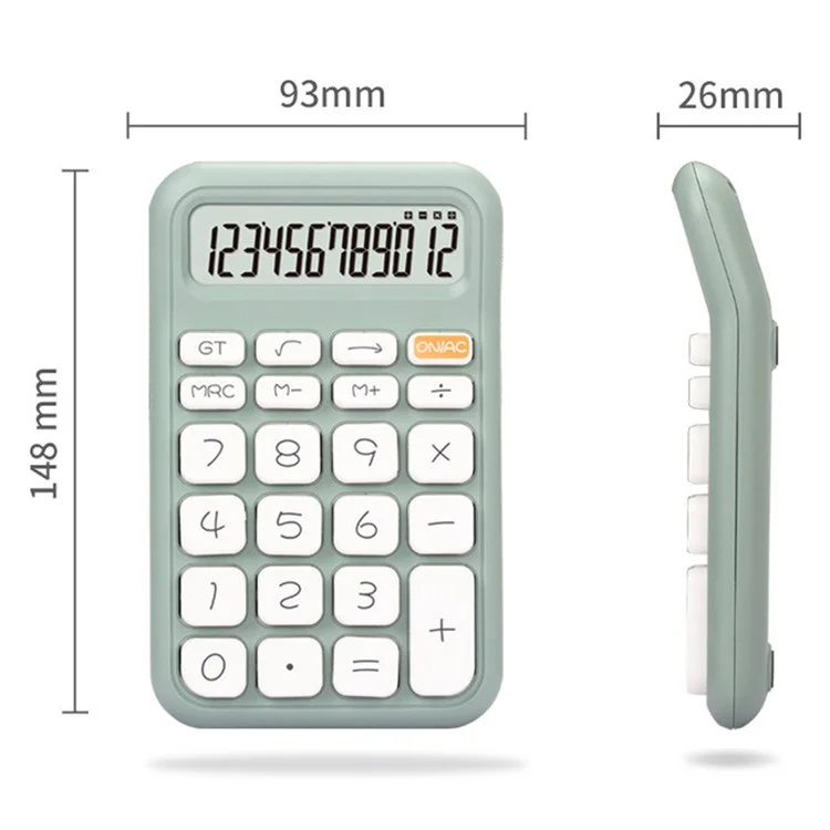 OSALO A-5 High Button Mini Desktop Calculator Office Accounting Financial Tool - Verde