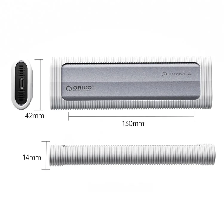 ORICO AXM2S-G2-V1-GY-BP М.2 NVME SSD Enclosure USB Type-C 3.2 to NVME Adapter