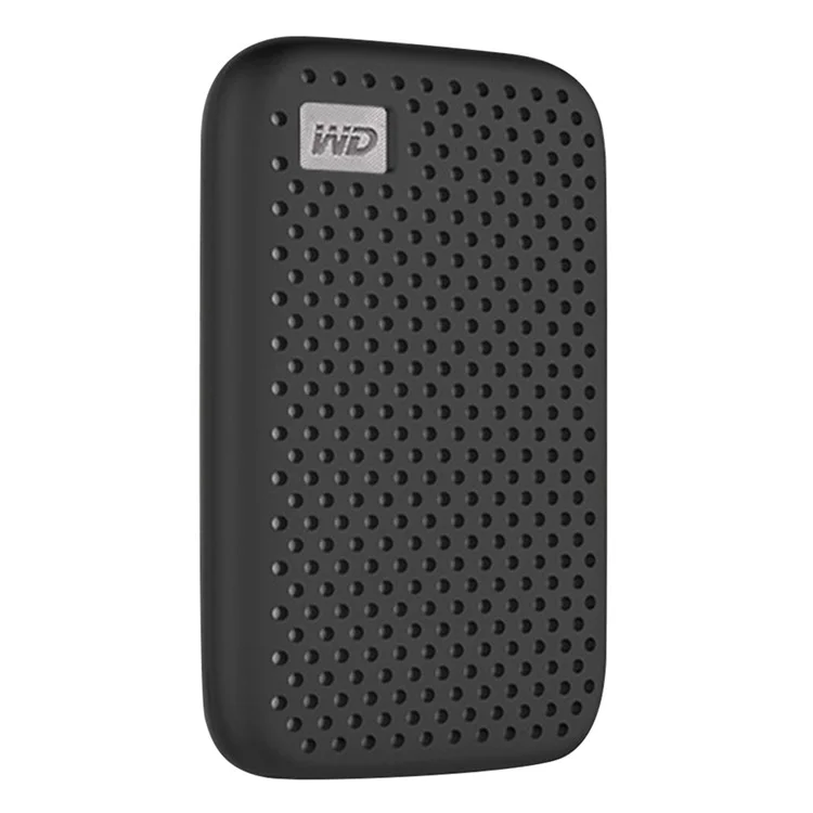 Para Western Digital My Passport SSD Silicone Case Heat Dissipation Anti-Drop Protective Cover - Black
