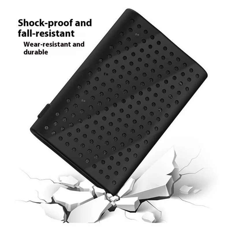 For Samsung T9 SSD Silicone Case Heat Dissipation Hard Drive Cover with Wrist Strap - Red