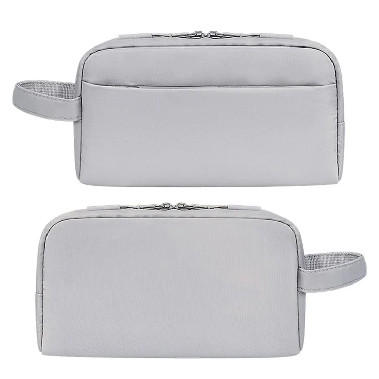 SM19 Electronic Organizer Travel Accessories Bag Waterproof for Power Bank Charging Cords, Size L - Grey