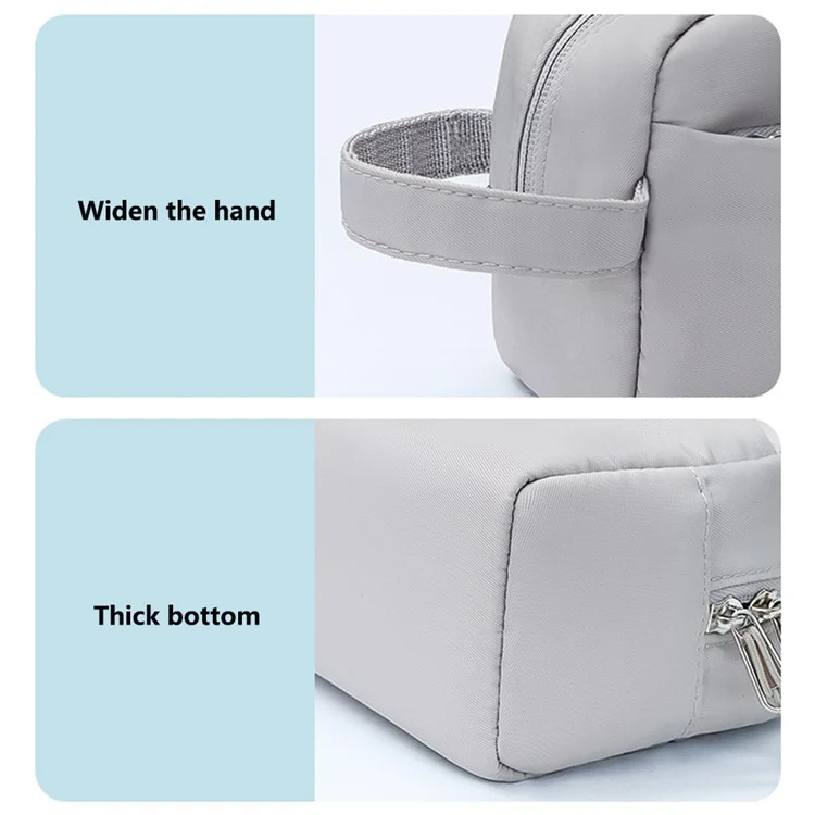 SM19 Electronic Organizer Travel Accessories Bag Waterproof for Power Bank Charging Cords, Size L - Grey