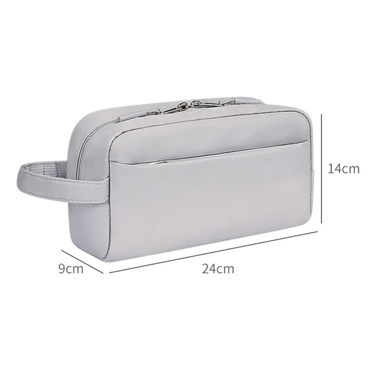 SM19 Electronic Organizer Travel Accessories Bag Waterproof for Power Bank Charging Cords, Size L - Grey