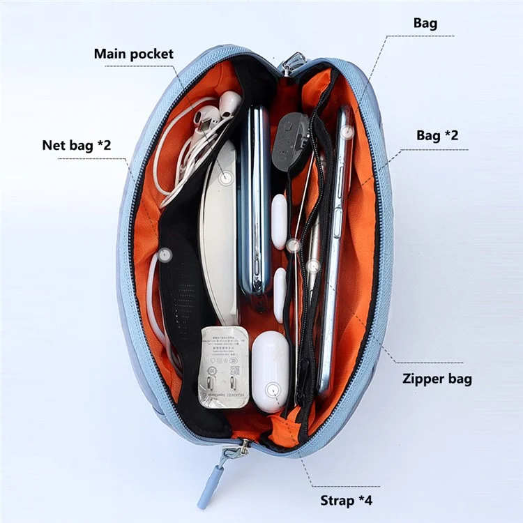 SM15 Electronics Organizer Case Travel Habelzer Organizer Sac de Câble Résistant à L'eau, Taille S - Noir