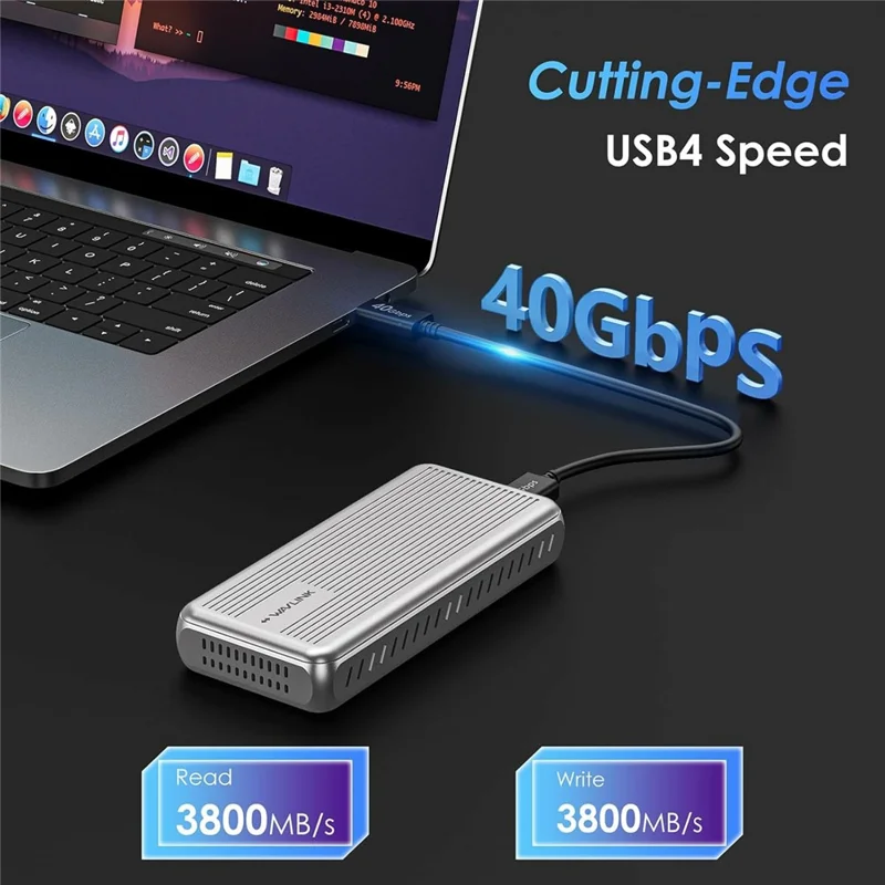 WAVLINK ST401C For MacBook / Mac Mini M4 M3 M2 M1 40Gbps M.2 NVMe SSD Enclosure