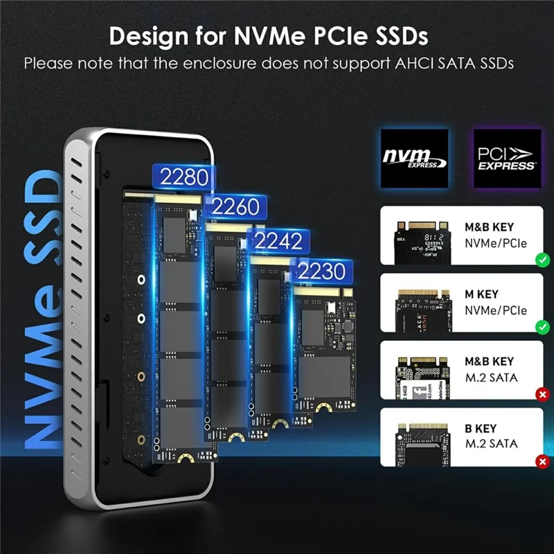 WAVLINK ST401C For MacBook / Mac Mini M4 M3 M2 M1 40Gbps M.2 NVMe SSD Enclosure
