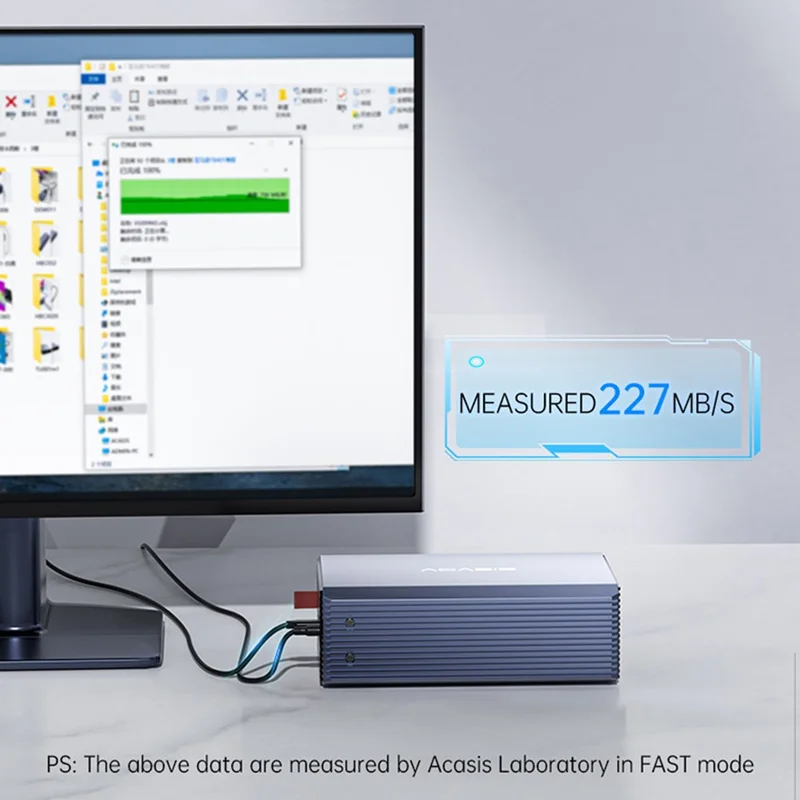 ACASIS EC-7352 Dual Bay Hard Drive Enclosure USB 3.0 External RAID Enclosure for 2.5 / 3.5 Inch SATA HDD SSD Up to 48TB - AU Plug