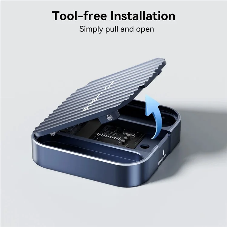 ACASIS EC-6609AIR Boîtier de disque dur mobile de type C pour téléphone portable et tablette, boîtier de disque dur SSD NVMe / M.2 de type magnétique