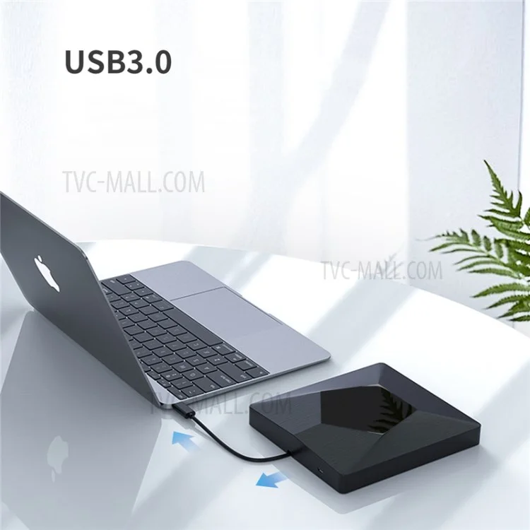 ORICO XD007 External USB 3.0 Optical Driver CD/DVD-ROM Burner for Laptop Windows Mac