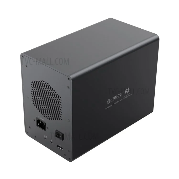 ORICO 9558T3 Boîtier de disque dur en alliage d'aluminium à 5 baies de 3,5 pouces avec interface Thunderbolt 3 - Noir