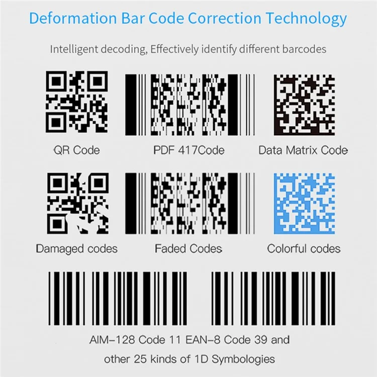 WHS23-M Lecteur de codes barres et QR sans fil 2.4G à main
