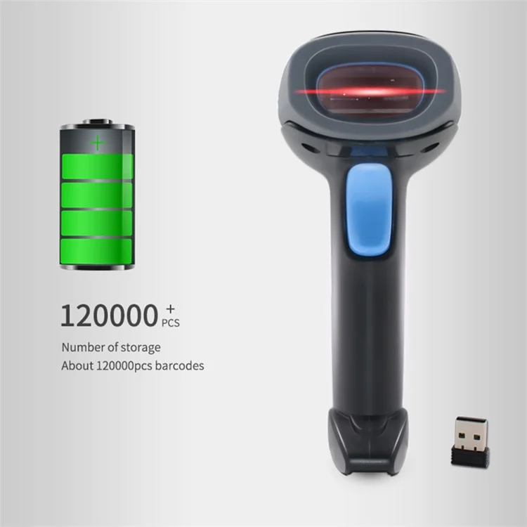 Lecteur de code-barres et QR code sans fil Bluetooth 2,4 GHz BWM930