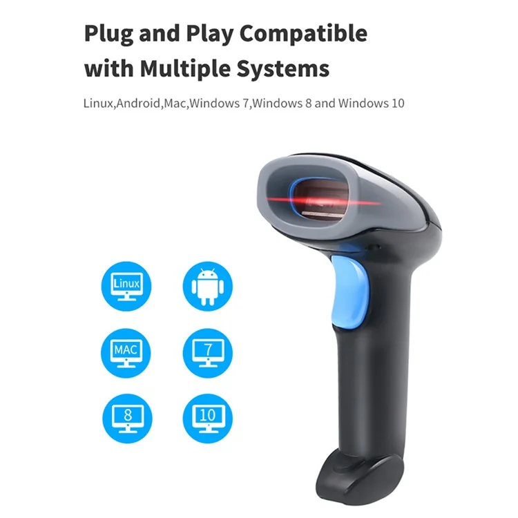 Lecteur de code-barres et QR code sans fil Bluetooth 2,4 GHz BWM930