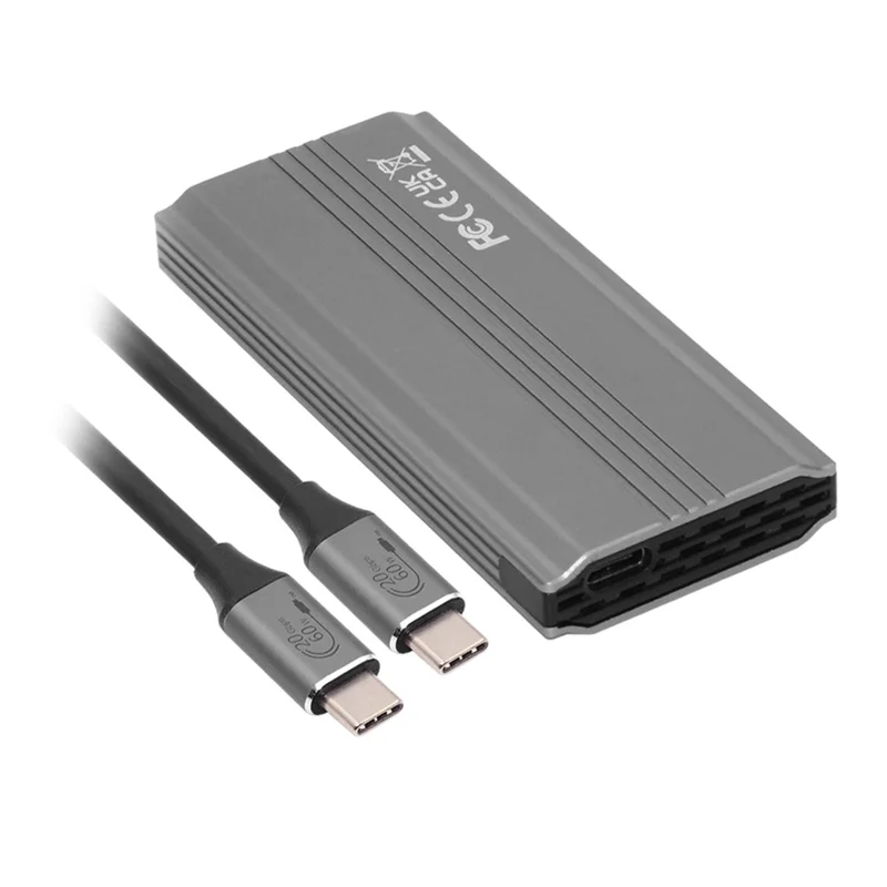 UC-145-20G RTL9220 Type-C USB3.2 USB4 20Gbps to M-Key M.2 NGFF NVME SATA SSD PCBA Enclosure