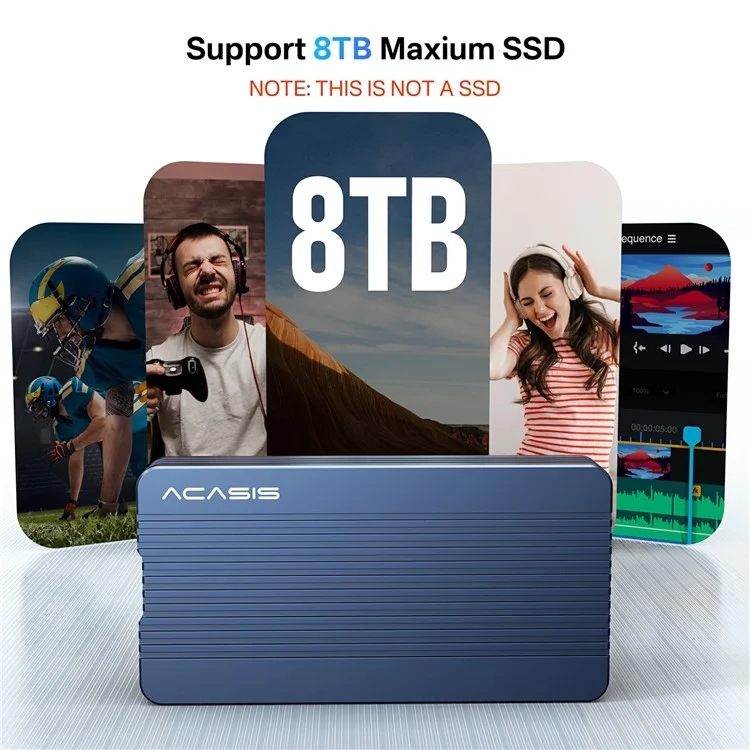 ACASIS TBU405 Air 40Gbps M.2 Nvme SSD Enclosure Compatible with Thunderbolt 4 / 3 USB4 for M-Key B+M 2280 SSD
