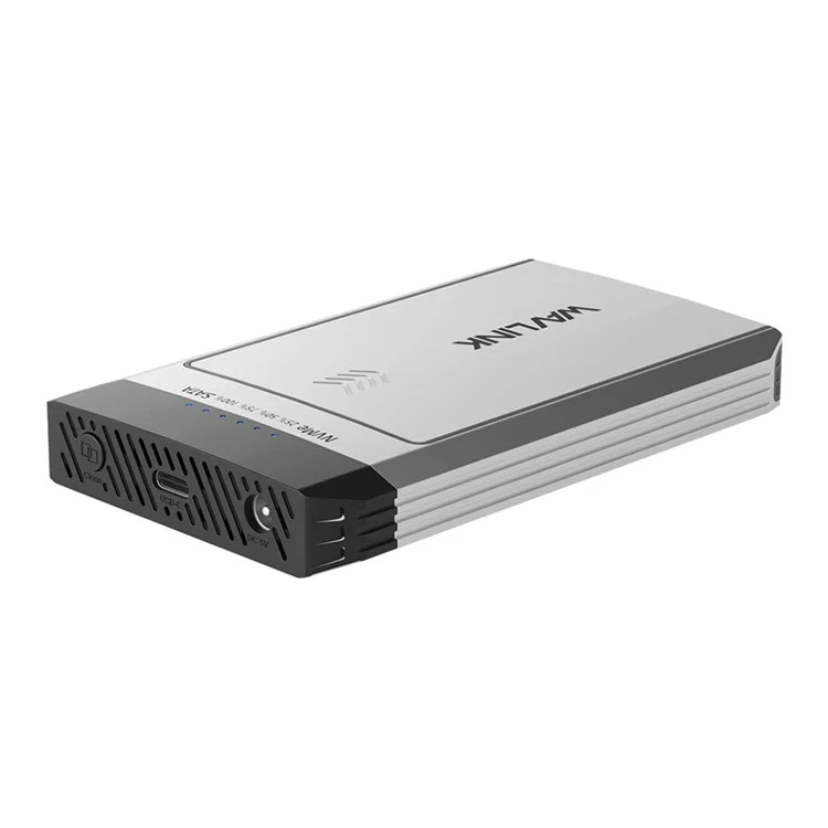 WAVLINK ST347 Dual Slot M.2 SSD Enclosure USB-C 3.2 Gen2 10Gbps One-Click Offline Clone For Data Migration  /  Backup - UK Plug