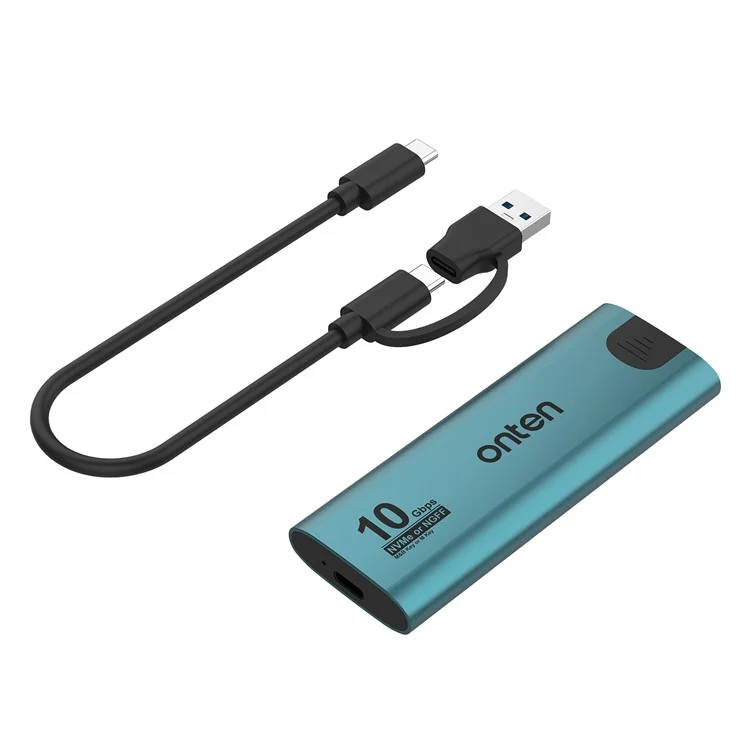 ONTEN UCA322+ Carcasa USB 3.2 Gen 2 Tipo C de 10 Gbps para SSD M.2 Nvme NGFF compatible con Windows, Mac, Linux y Android