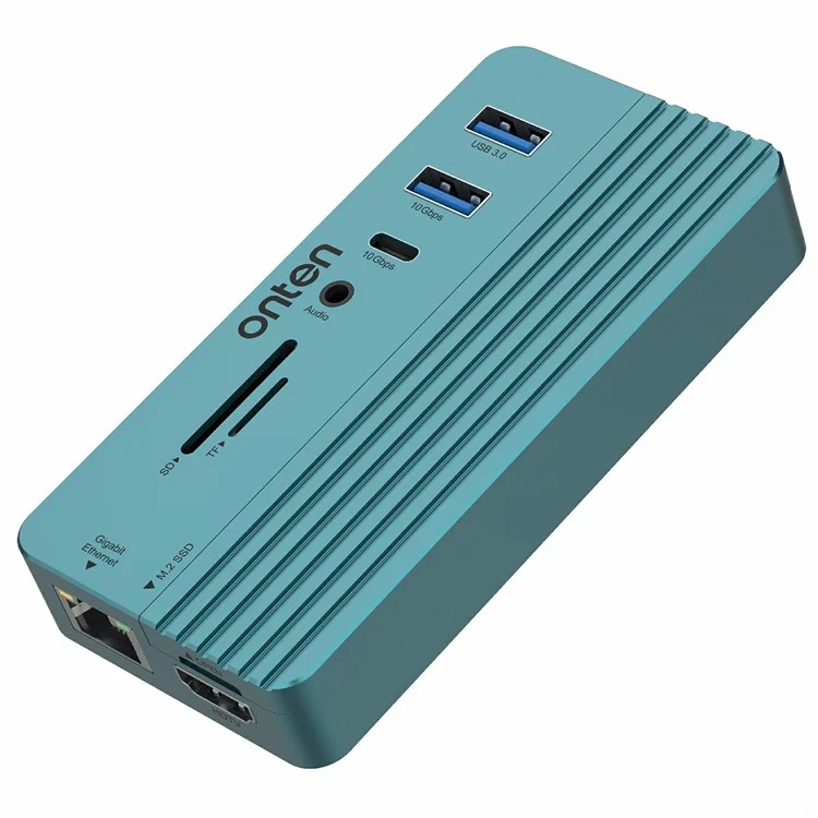 ONTEN OTN-UC966 10 in 1 USB-C Hub M.2 SSD Enclosure 10Gbps High-Speed Data Transfer Docking Station