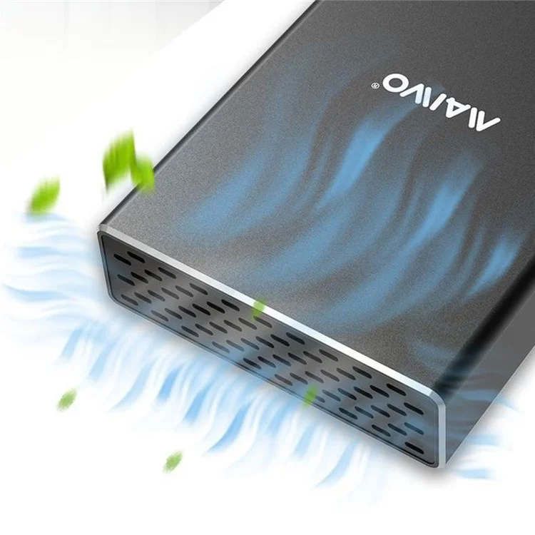 MAIWO K25272C 2.5 Inch Dual Bay External Hard Drive Enclosure RAID Array Box Type C 3.1 SSD Enclosure