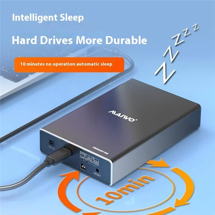 MAIWO K25272C 2.5 Inch Dual Bay External Hard Drive Enclosure RAID Array Box Type C 3.1 SSD Enclosure