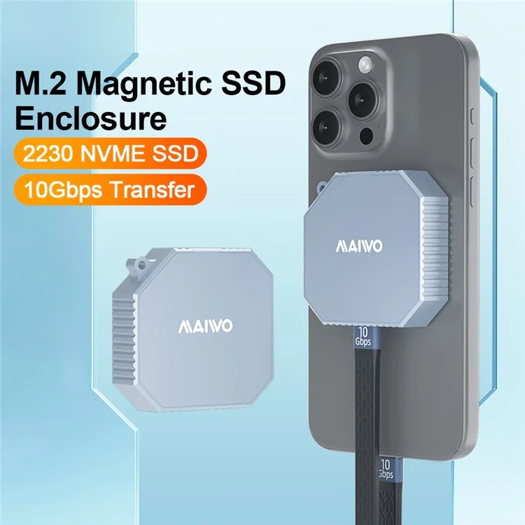 MAIWO K1724P Magnetic External SSD Enclosure for Steam Deck  /  PS5  /  Xbox M.2 Nvme 2230 SSD Case