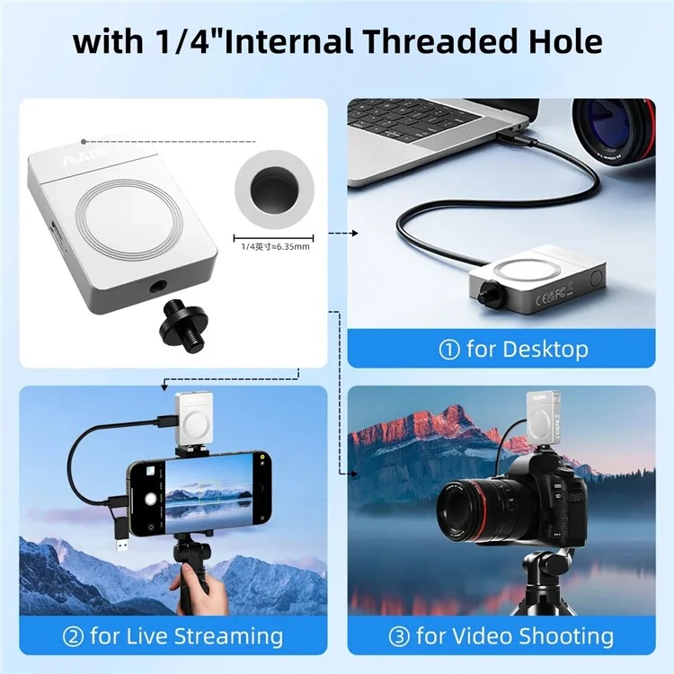 MAIWO K1728P2 M.2 NVME SSD External Enclosure Portable Type C 10Gbps PTZ Camera Hard Drive Case
