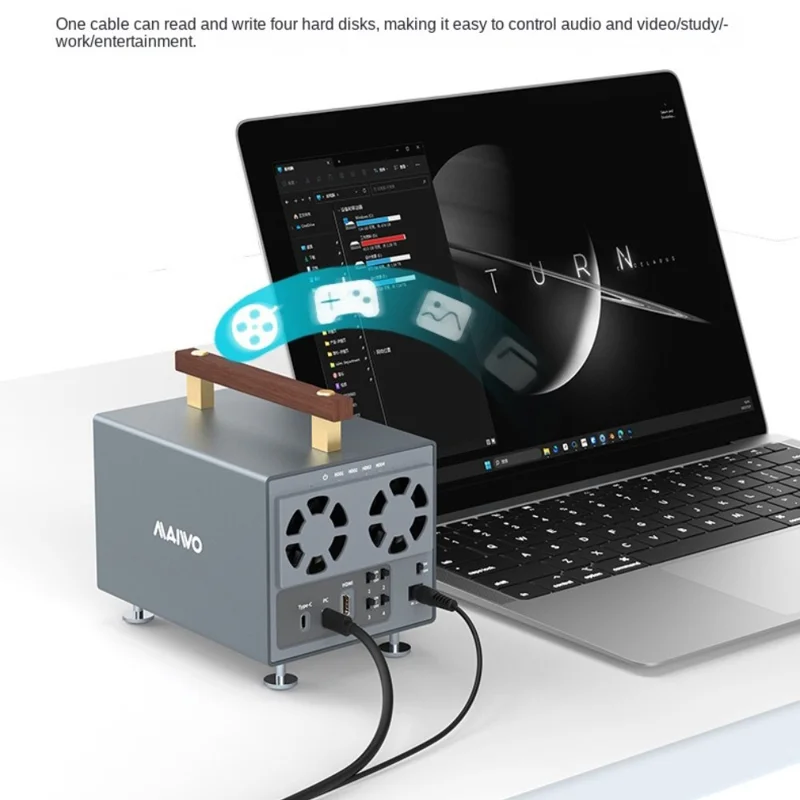 MAIWO K35294A 4 Bay SATA to Type C Hard Drive Docking Station 10Gbps External HDD Docking Station 3.5 inch SSD Support - EU Plug