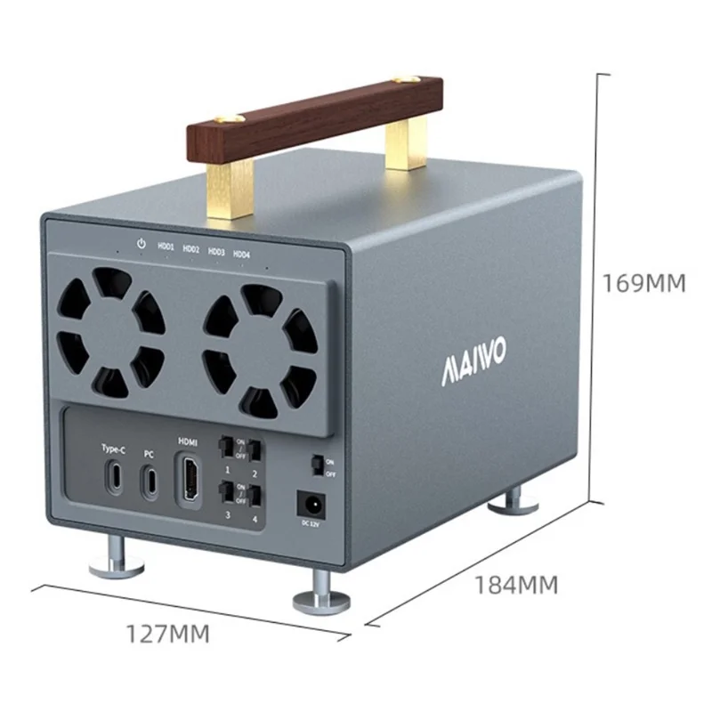 MAIWO K35294A 4 Bay SATA to Type C Hard Drive Docking Station 10Gbps External HDD Docking Station 3.5 inch SSD Support - EU Plug