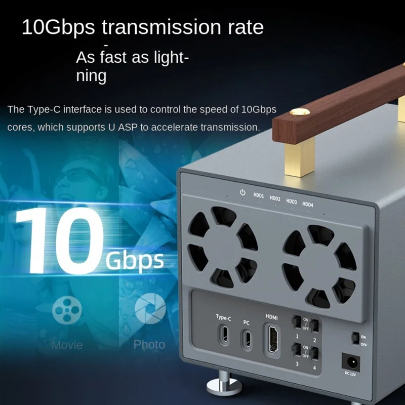 MAIWO K35294A 4 Bay SATA to Type C Hard Drive Docking Station 10Gbps External HDD Docking Station 3.5 inch SSD Support - EU Plug