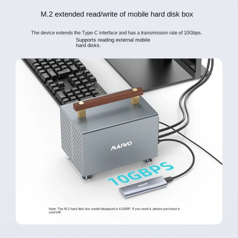 MAIWO K35294A 4 Bay SATA to Type C Hard Drive Docking Station 10Gbps External HDD Docking Station 3.5 inch SSD Support - EU Plug