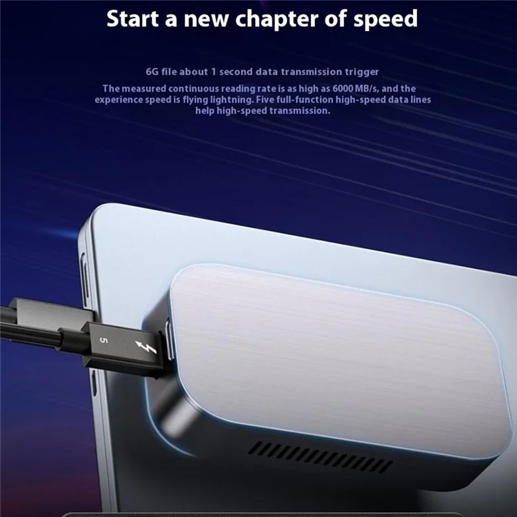 Thunderbolt 5 SSD Enclosure 80Gbps JHL9480 Compatible with Thunderbolt 4 / 3 USB4 External Drive