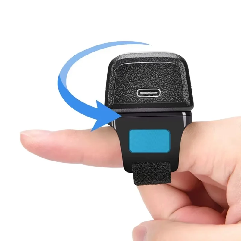 HC-Z01D Mini Bluetooth-kompatibler Finger-Ring-Barcode-Scanner Kabellos 2D QR-Code-Lesegerät