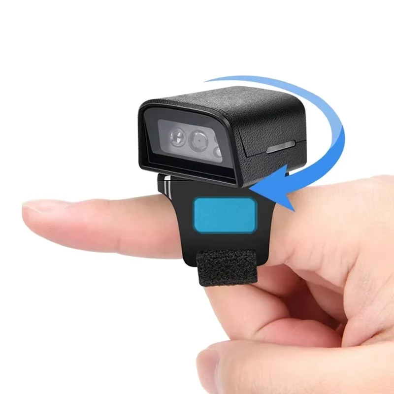 HC-Z01D Mini Bluetooth-kompatibler Finger-Ring-Barcode-Scanner Kabellos 2D QR-Code-Lesegerät