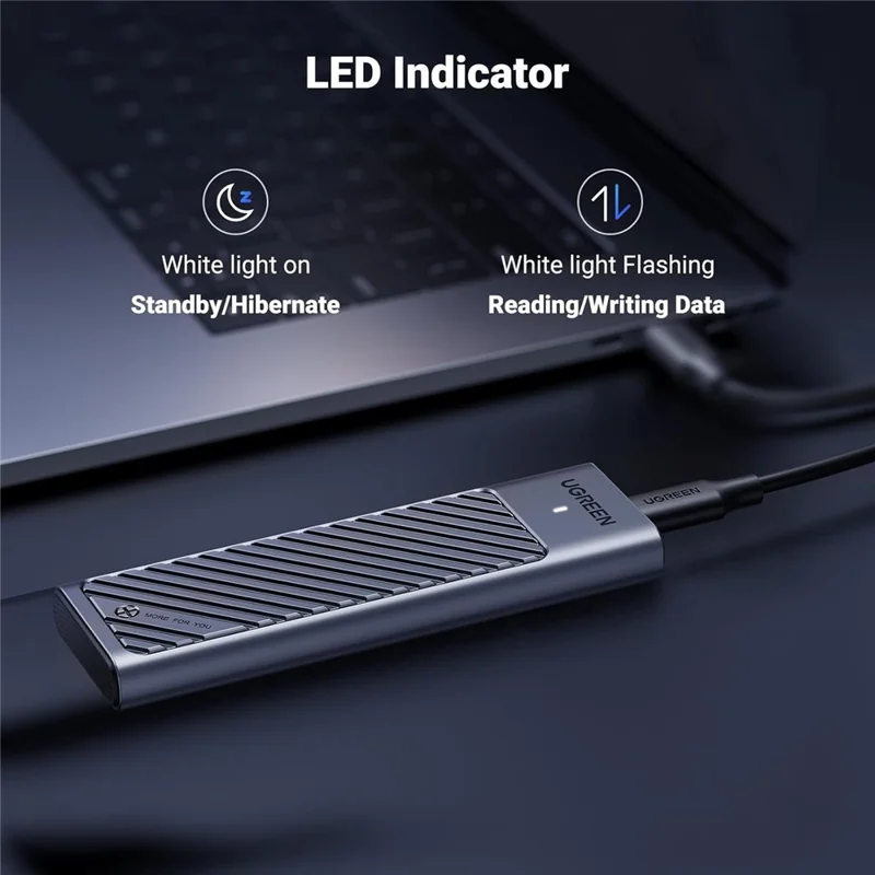 UGREEN CM559 لمفتاح M / B+M مفتاح NVMe SATA SSD 20 جيجابت في الثانية USB 3.2 Gen 2x2 علبة SSD M.2 NVMe SATA