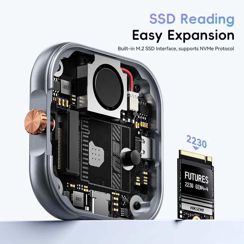 ESSAGER Aluminum Alloy Gen2 10Gbps Magnetic Hard Drive Enclosure NVME  /  2230  /  M.2 Hard Disk Enclosure