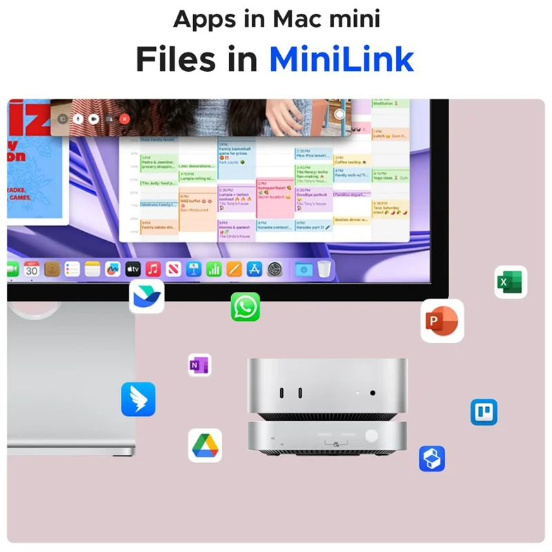 ORICO-M49P 10 Gbps 9 w 1 MiniLink Pulpitowe Rozszerzenie SSD z Wentylacją 360° - Biały / Wtyk UK