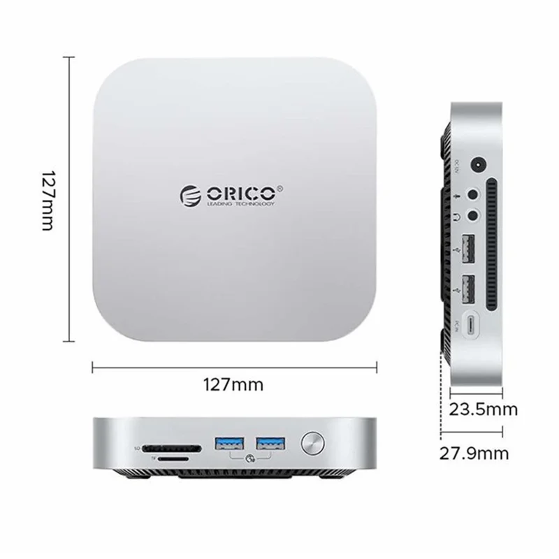ORICO-M49P 10 Gbps 9 w 1 MiniLink Pulpitowe Rozszerzenie SSD z Wentylacją 360° - Biały / Wtyk UK