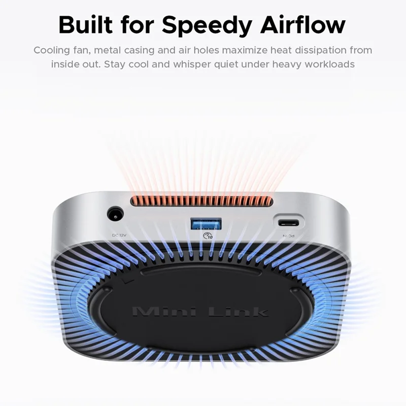 ORICO-M49P 10 Gbps 9 w 1 MiniLink Pulpitowe Rozszerzenie SSD z Wentylacją 360° - Biały / Wtyk UK