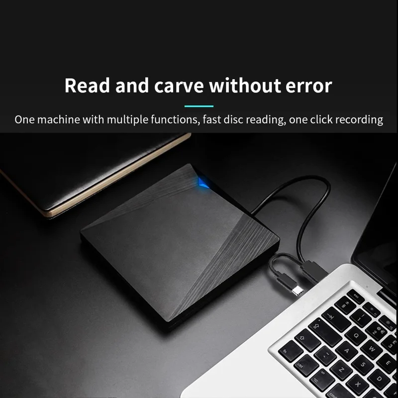 21-Y 12.7MM USB 3.0 / Type-C External Blu-ray Drive CD DVD Burner Player for PC / Laptops Support Windows XP / 7 / 8 / 10 MacOS