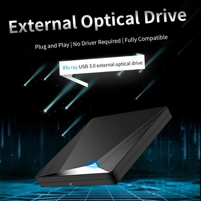 21-Y 12.7MM USB 3.0 / Type-C External Blu-ray Drive CD DVD Burner Player for PC / Laptops Support Windows XP / 7 / 8 / 10 MacOS