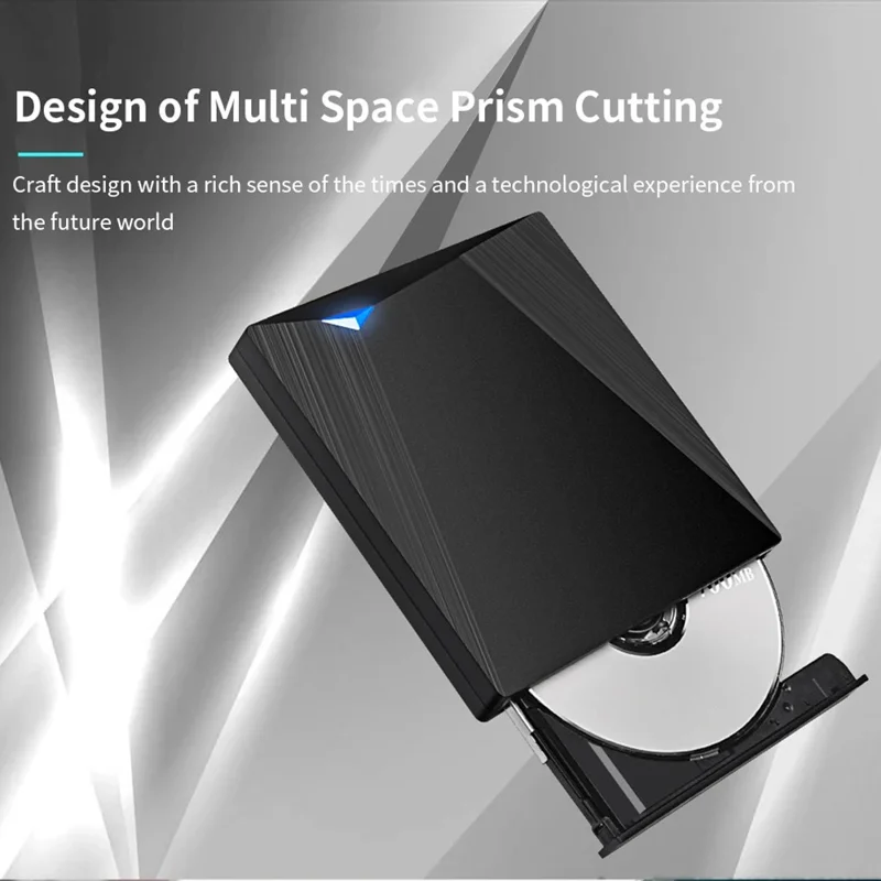 21-Y 12.7MM USB 3.0 / Type-C External Blu-ray Drive CD DVD Burner Player for PC / Laptops Support Windows XP / 7 / 8 / 10 MacOS