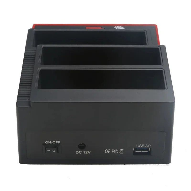 893U3 Multi-Function 3-Bay HDD Docking Station for 2.5 / 3.5 Inch HDD / SSD, USB 3.0 External Hard Drive Dock with IDE / SATA, Card Reader - US Plug