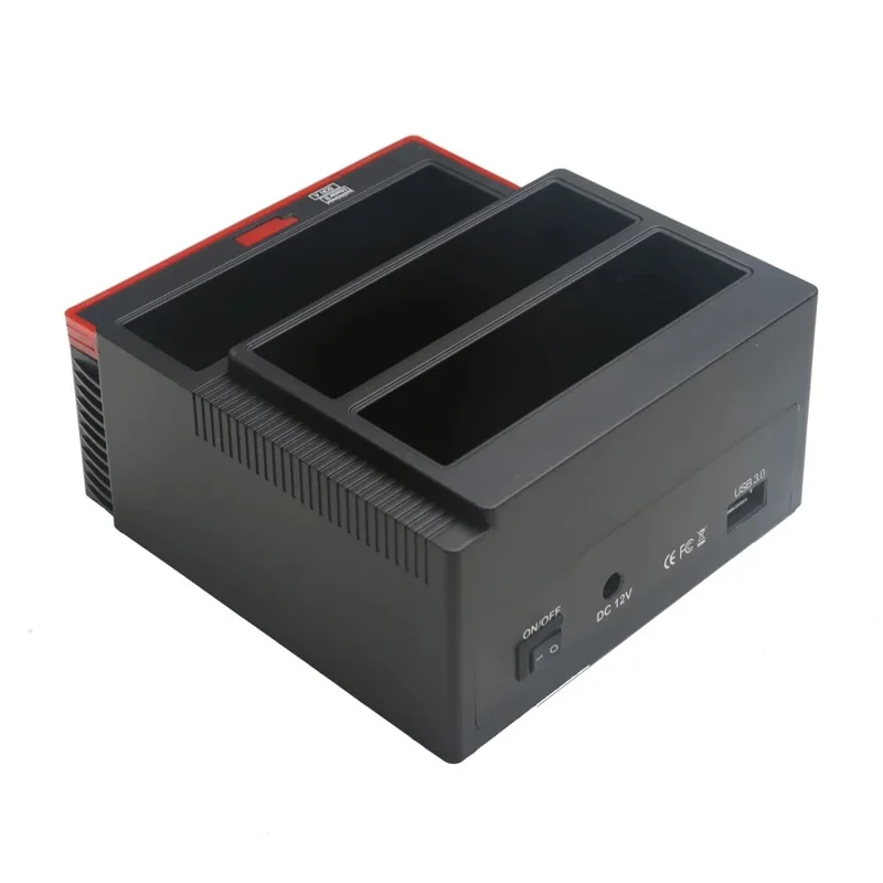 893U3 Multi-Function 3-Bay HDD Docking Station for 2.5 / 3.5 Inch HDD / SSD, USB 3.0 External Hard Drive Dock with IDE / SATA, Card Reader - US Plug