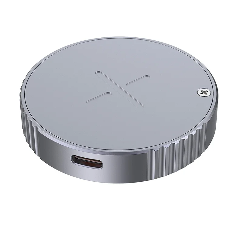 Magnetic NVMe SSD Enclosure with PD Charging, Type-C 3.2 Solid State Drive Case for 2230  /  2242 SSD - Grey