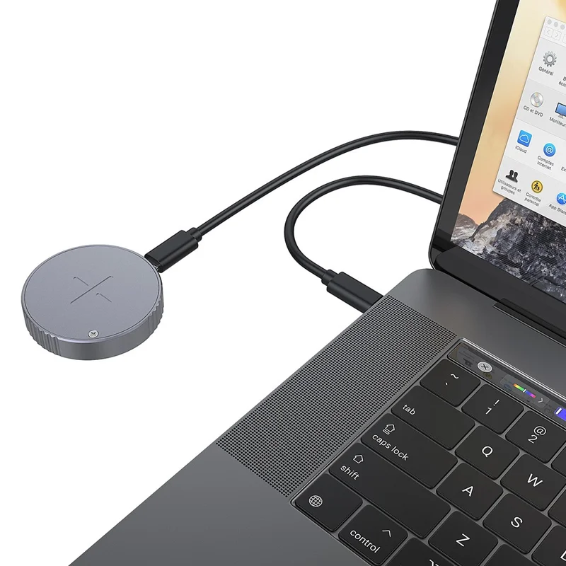 Magnetic NVMe SSD Enclosure with PD Charging, Type-C 3.2 Solid State Drive Case for 2230  /  2242 SSD - Grey